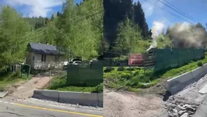 Дым и едкий запах на Шымбулаке - на станцию гидрологов пожаловались жители Алматы
