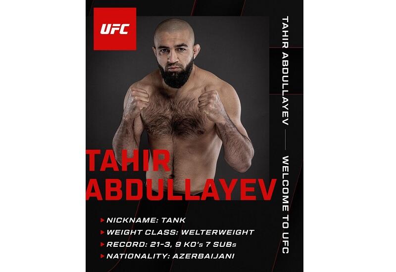Tahir Abdullayevin UFC Fight Night Baku-da döyüşəcəyi rəsmən təsdiqlənib