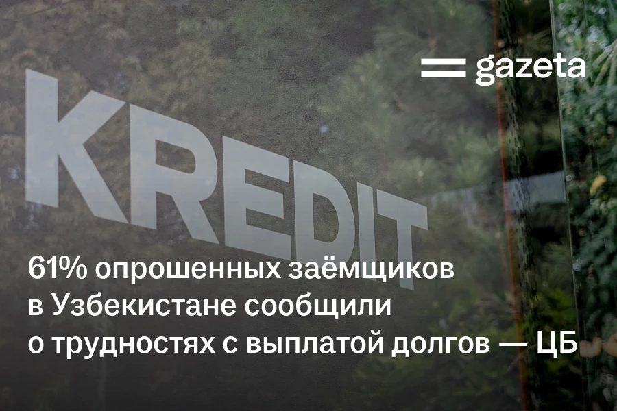 61% опрошенных заёмщиков в Узбекистане сообщили о трудностях с выплатой долгов — ЦБ