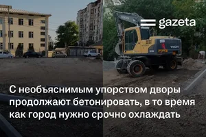С необъяснимым упорством дворы продолжают бетонировать, в то время как город нужно срочно охлаждать