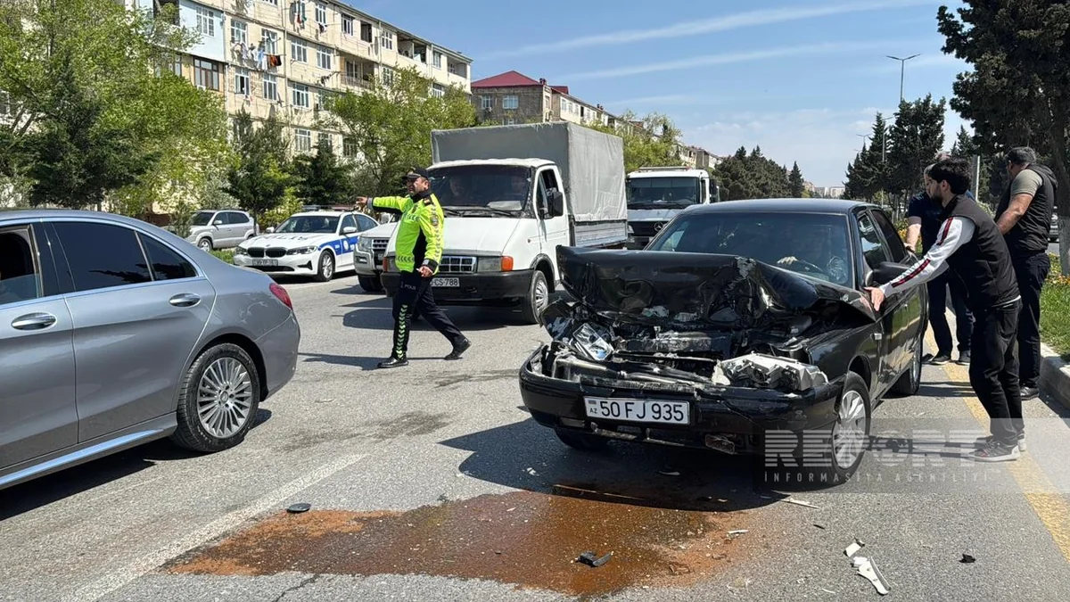 Sumqayıtda zəncirvari qəza olub, xəsarət alanlar var