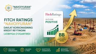 Fitch Ratings улучшило прогноз кредитного рейтинга «Навоийуран»