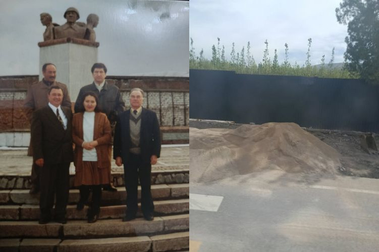 В Чон-Арыке ради расширения дороги к ШОС снесли памятник воинам ВОВ