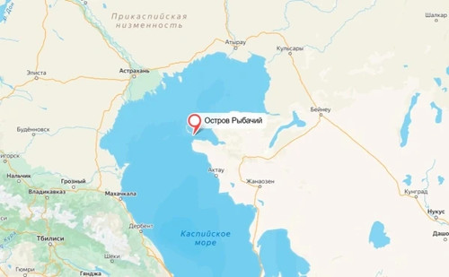 В Каспийском море появился новый остров из-за обмеления